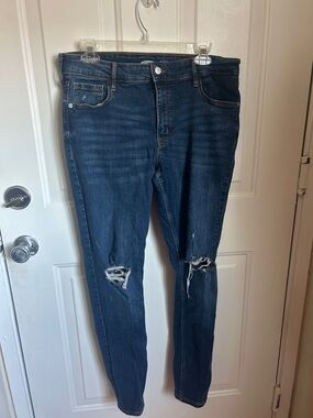 Old Navy Dark Blue Ripped Skinny Jeans